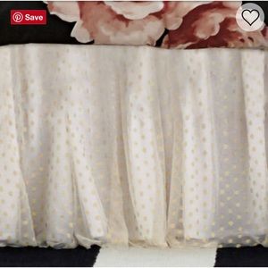 Gold Dot Pottery Barn Crib Skirt